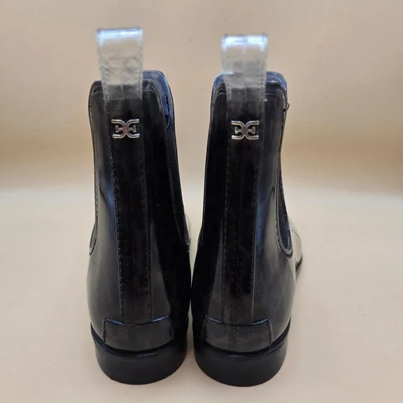 Sam Edelman Tinsley Leopard Print Rain Boots Black Grey Womens 8M Chelsea Boot - Picture 6 of 16